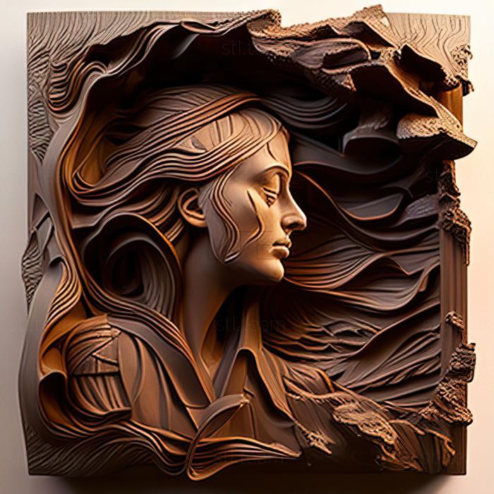 3D модель Мелани Парк, американская художница. (STL)